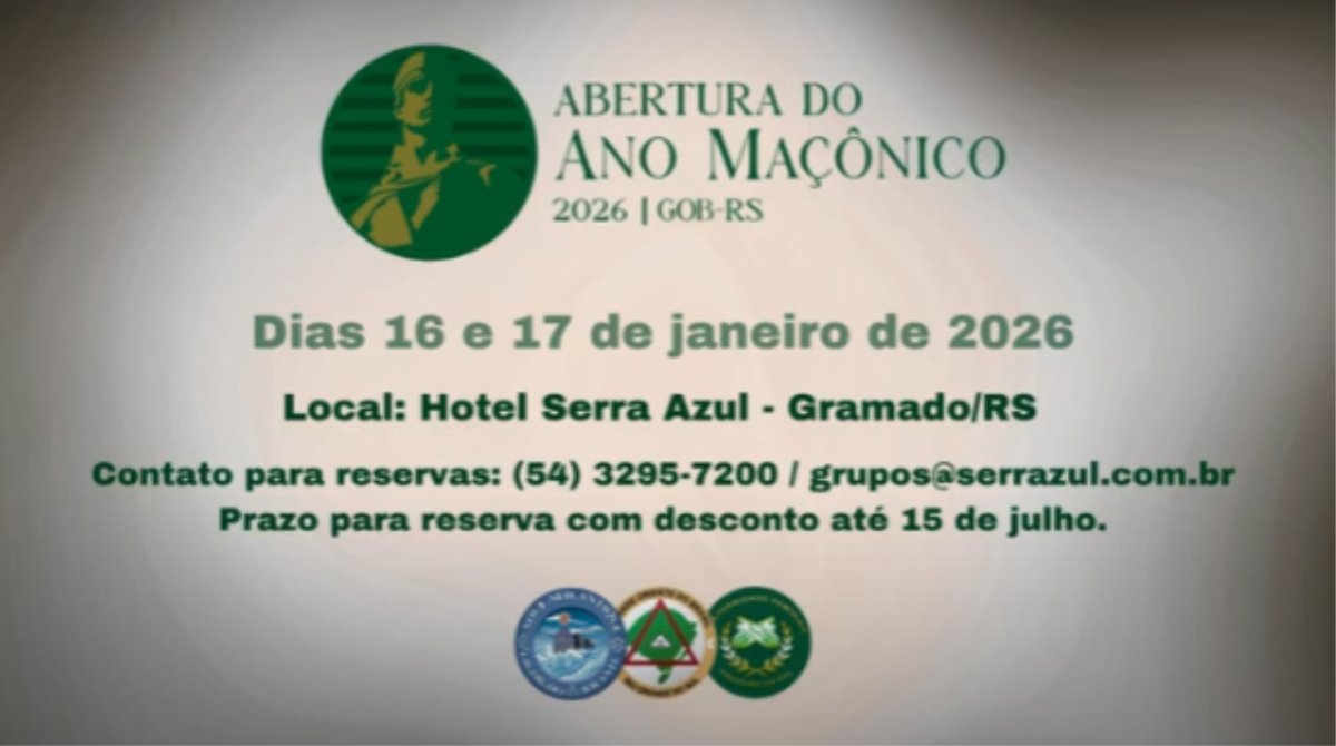 ABERTURA DO ANO MANICO 2026 GOB-RS - 16 E 17 JANEIRO 2026 - GRAMADO - RS