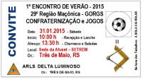 1� Encontro de Ver�o - 29� Regi�o Ma��nica GORGS