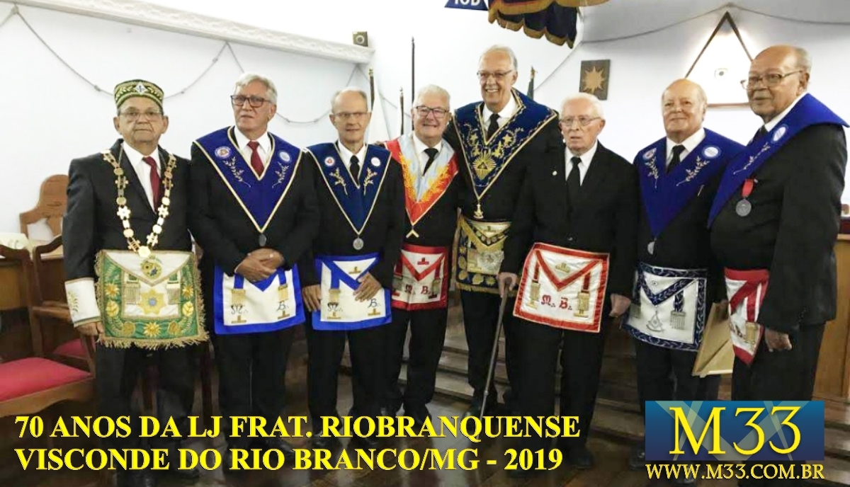 Comemorao 70 Anos da Loja Fraternidade Riobranquense n 31 - GOMG - Visconde do Rio Branco