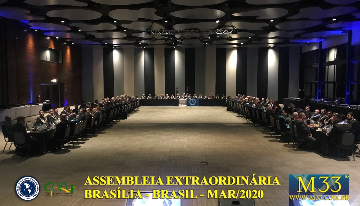 Assembleia Extraordinria da Confederao Manica Interamericana CMI Braslia Brasil - Maro 2020 Parte 04 Banquete Ritualstico