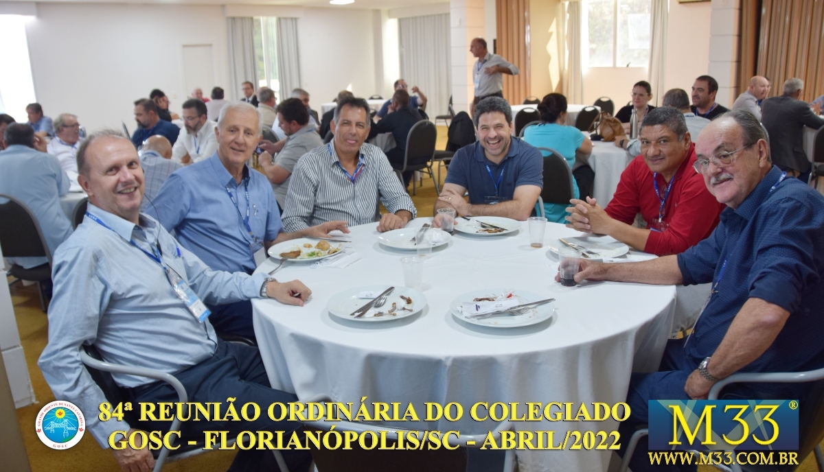 84ª REUNIÃO ORDINÁRIA DO COLEGIADO GOSC - FLORIANÓPOLIS/SC - ABRIL/2022 - 4 Almoço