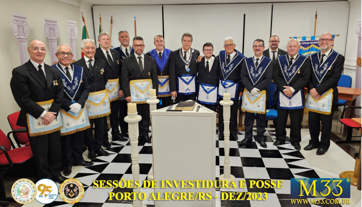 SESS�ES MAGNAS DE INVESTIDURA (INSTALA��O) E POSSE ARLS CAVALEIROS DE MALTA N� 283 - GLMERGS - DEZ/2023 - PARTE 1 DE 2