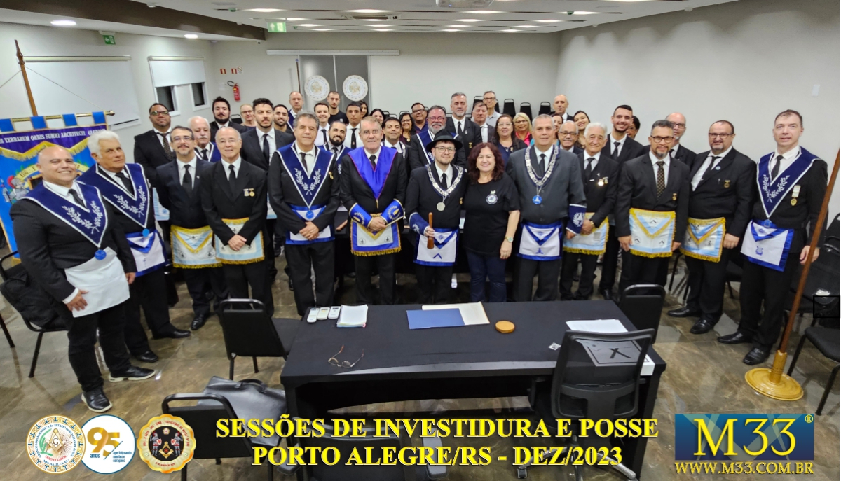 SESS�ES MAGNAS DE INVESTIDURA (INSTALA��O) E POSSE ARLS CAVALEIROS DE MALTA N� 283 - GLMERGS - DEZ/2023 - PARTE 2 DE 2