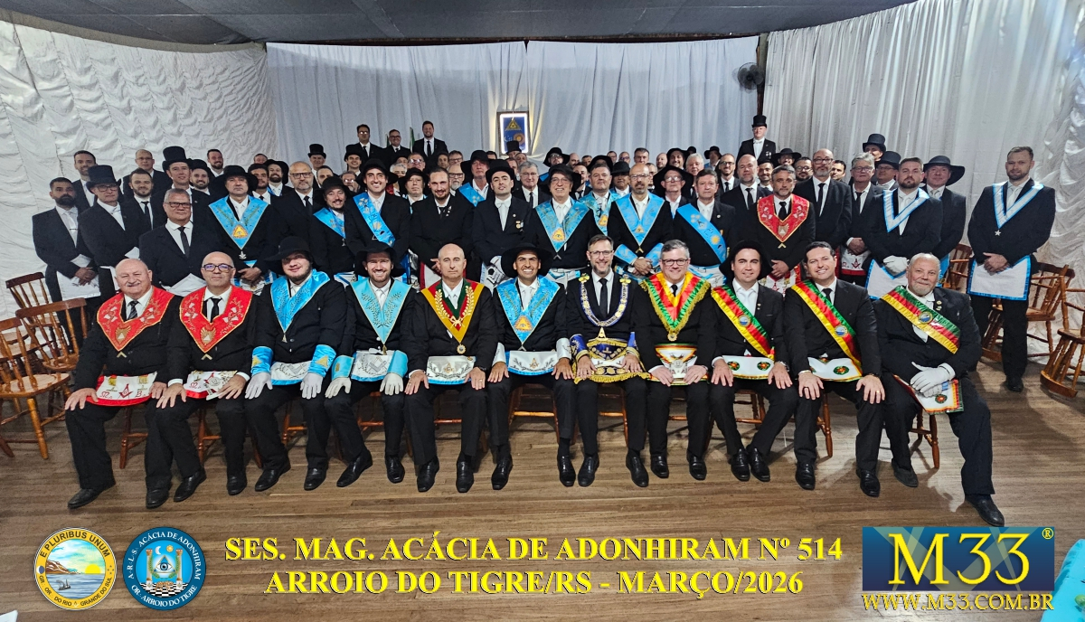SESS�O MAGNA ARLS AC�CIA  DE ADONHIRAM N� 514 GORGS COM SGM E COMITIVA - ARROIO DO TIGRE/RS - MAR�O 2026 PARTE 2 DE 2