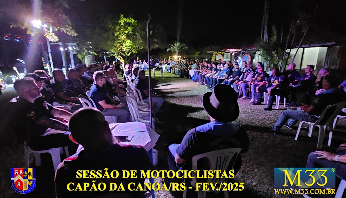 SESSO DOS MOTOCICLISTAS - A CAMPO - ARELS AFONSO EMLIO MASSOT N 293 - CAPO DA CANOA/RS - FEV/2025 - PARTE 2 DE 2