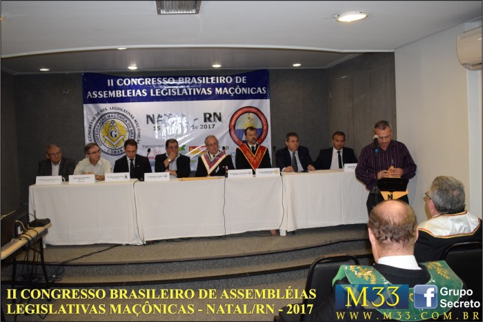 2� CONGRESSO BRASILEIRO ASSEMBLEIAS LEGISLATIVAS MA��NICAS NATAL RN 2017 F003